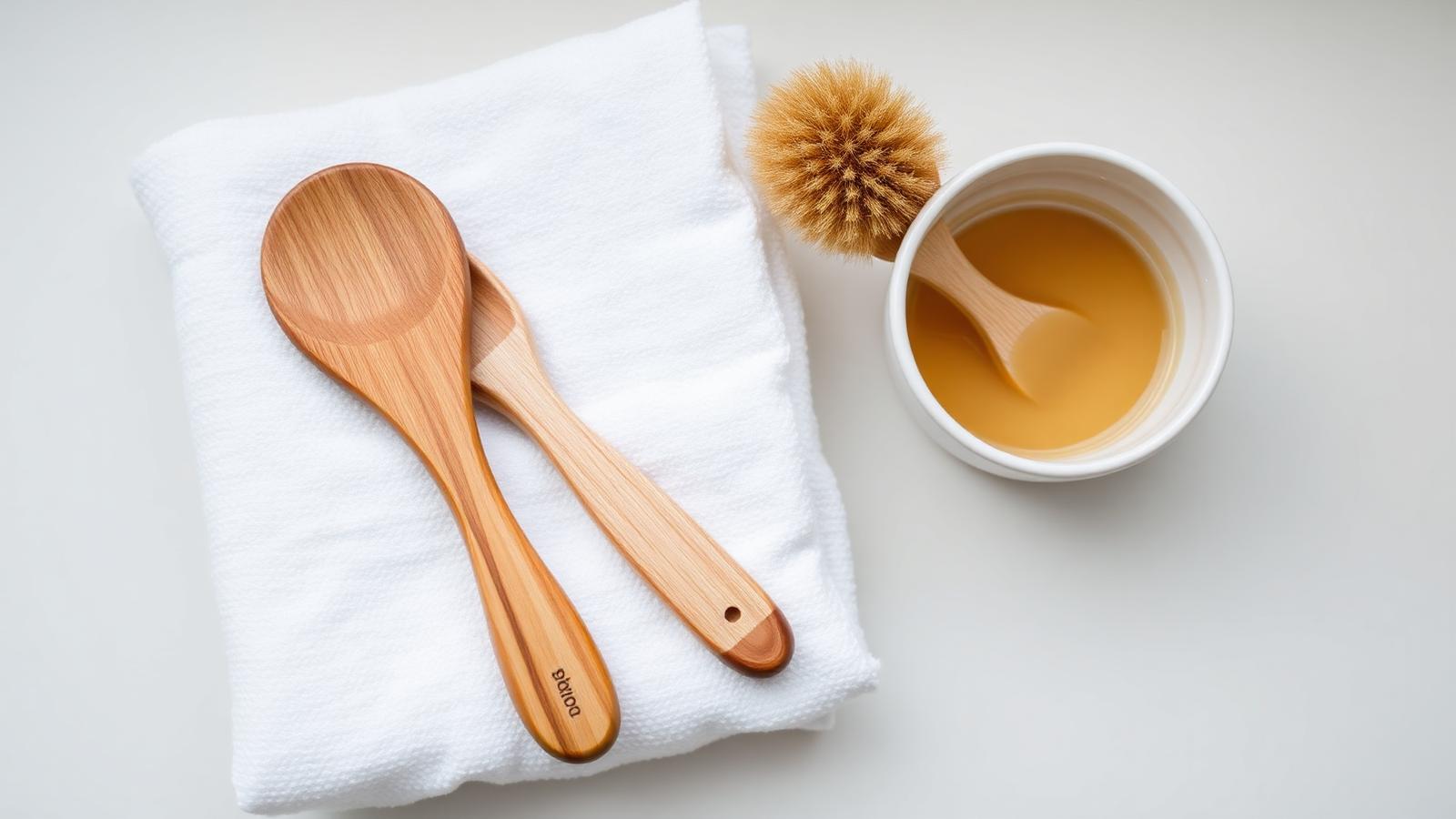 Wooden massage tools and dry brush prepared for manual lymphatic drainage in London